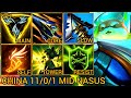1400 Stacks? NASUS Mid Lane Is Actually Crazy - China Wild Rift New Meta Build & Runes By Tiarty