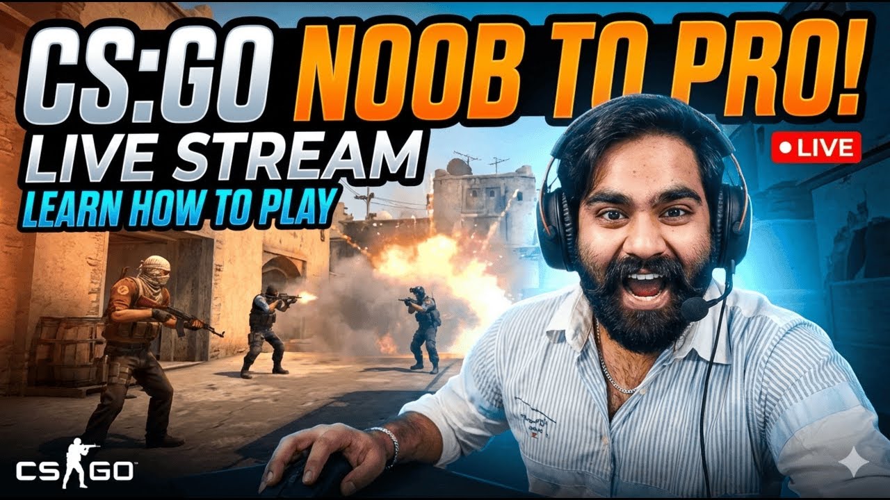 Learning CS:GO LIVE 🔴 | Beginner Gameplay | Road to Pro | ISHANT ARORA