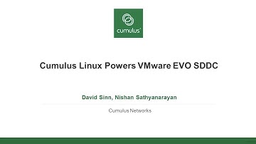 Webinar: Powering VMware EVO SDDC with Cumulus Linux