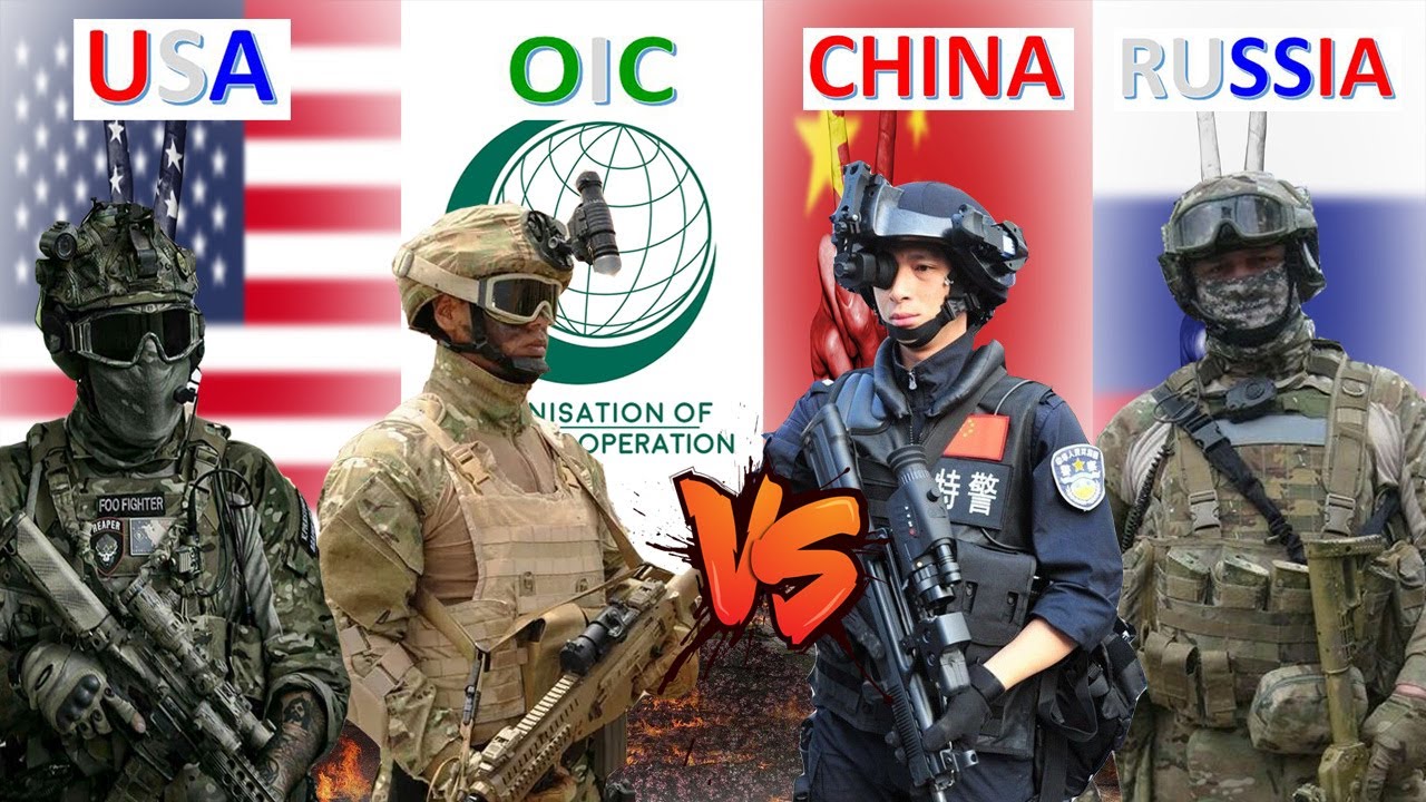 OIC & USA vs China & Russia Military Power Comparison 2021
