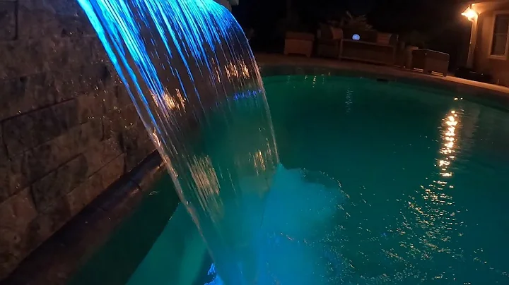 WATERFALL WITH FIRE AND LIGHTS INSTALLATION