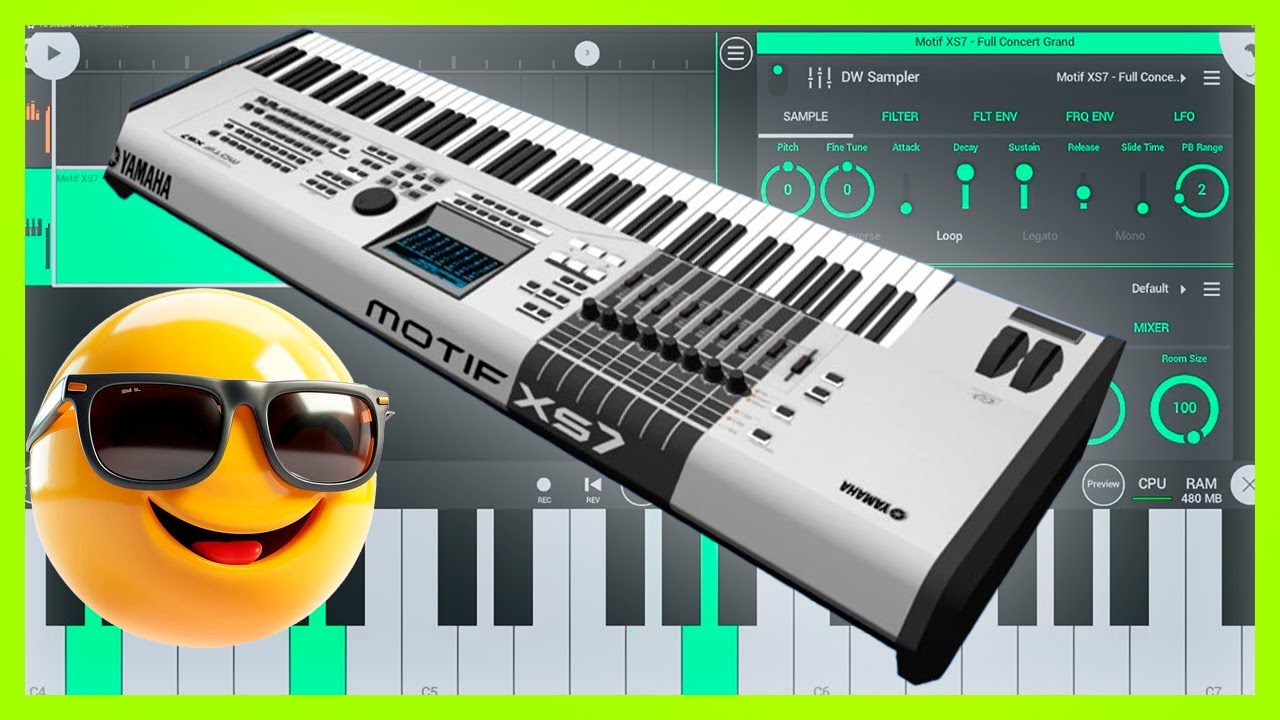 Motif XS7 - Full Concert Grand DWP  FL Studio Mobile