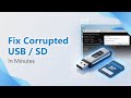 Fix Corrupted USB or SD Card in Minutes!