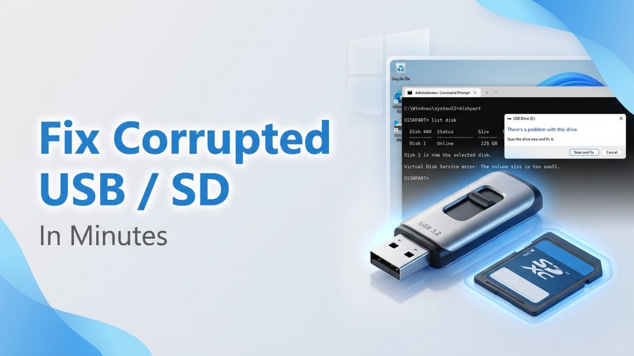Fix Corrupted USB or SD Card in Minutes! - YouTube
