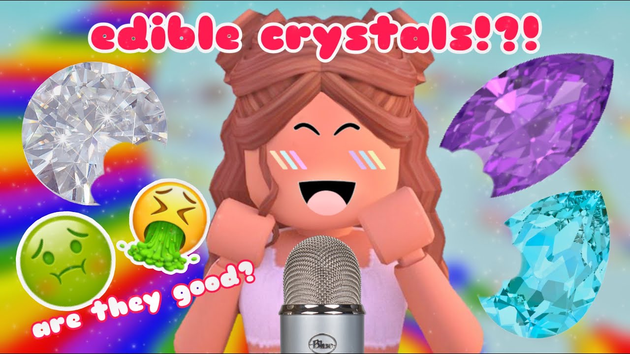 roblox asmr~ EATING EDIBLE CRYSTALS?!? 🔮💎 (crunchy)