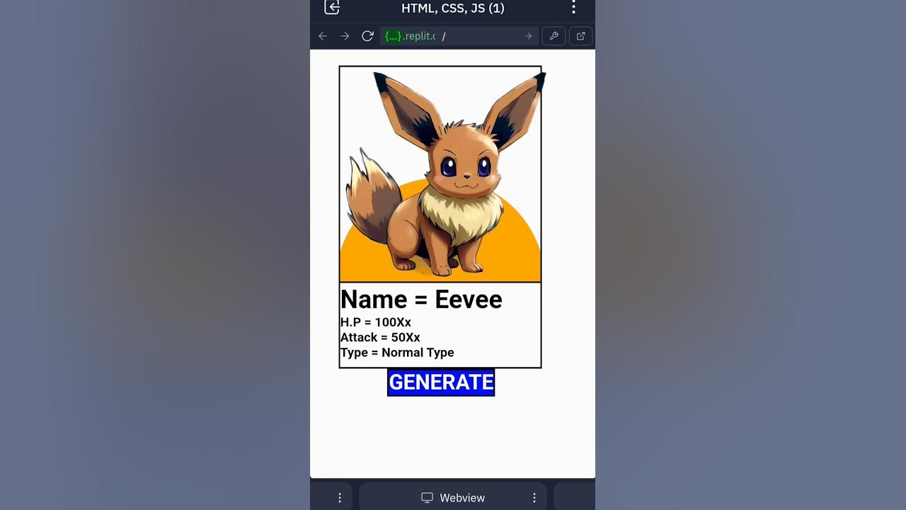Pokemon card by js #shorts #short #code #coding #cartoon #pokemon # ...