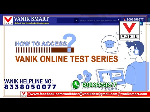 How to access Vanik Online Test Series @ vanikonline.com