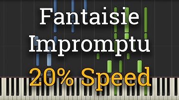 Chopin - Fantaisie Impromptu (Slow Piano Tutorial) [20% Speed]