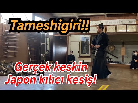 TAMESHIGIRI!! Gerçek keskin Japon kılıcı kesiş! Japanese sword ‘Katana’ cutting lesson