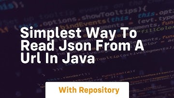 simplest way to read json from a url in java