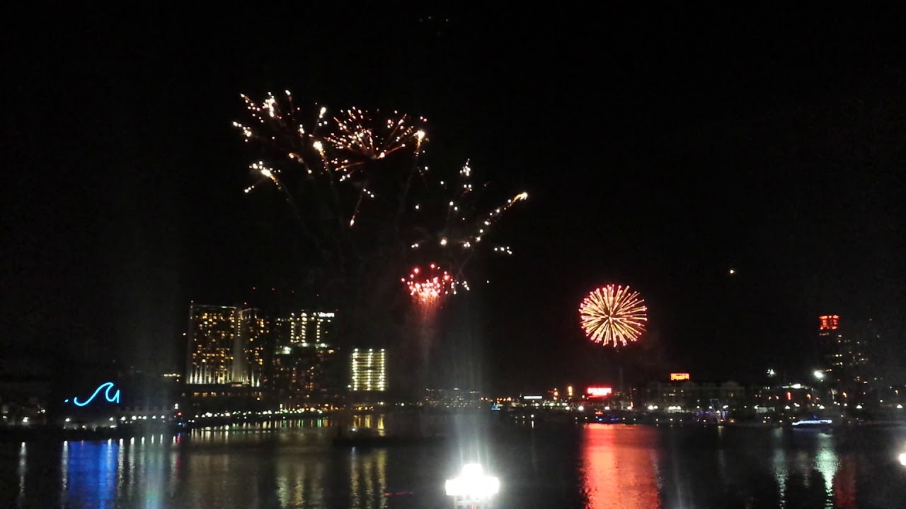 Inner Harbor, Baltimore (New Year Fireworks) YouTube