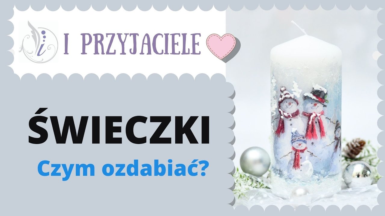 Decoupage ozdabianie świeczki - DIY tutorial