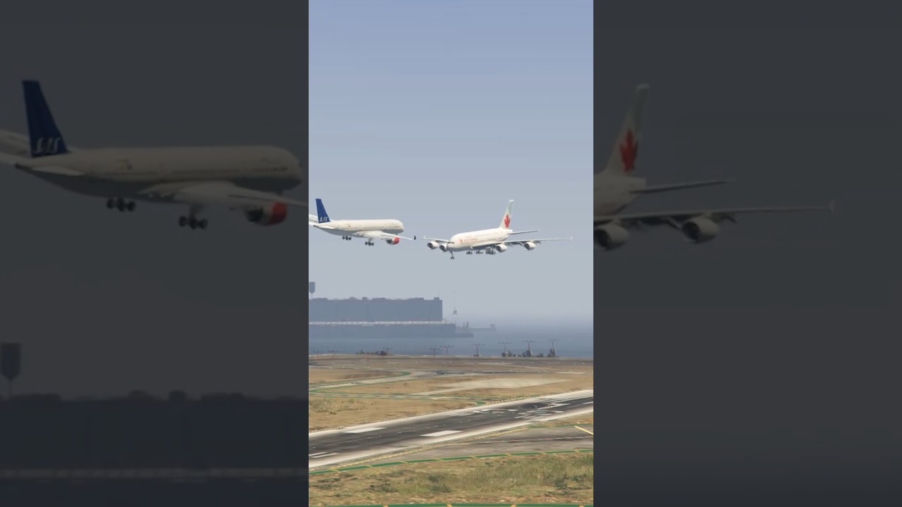 A380 Plane Faces a Very Scary Landing Situation at the Airport