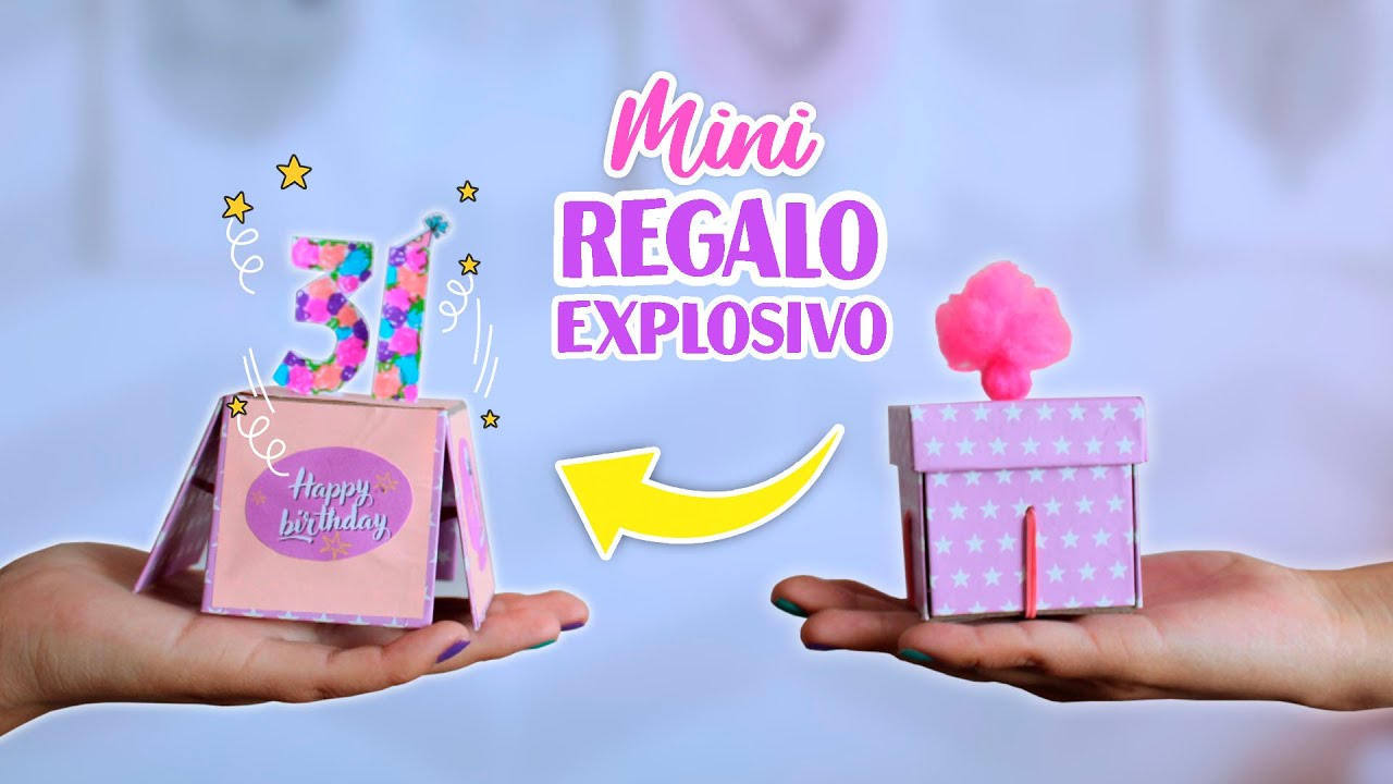 CAJA SORPRESA EXPLOSIVA VERSIÓN MINIATURA 🎁 - REGALO DE CUMPLEAÑOS | LiiCastillo