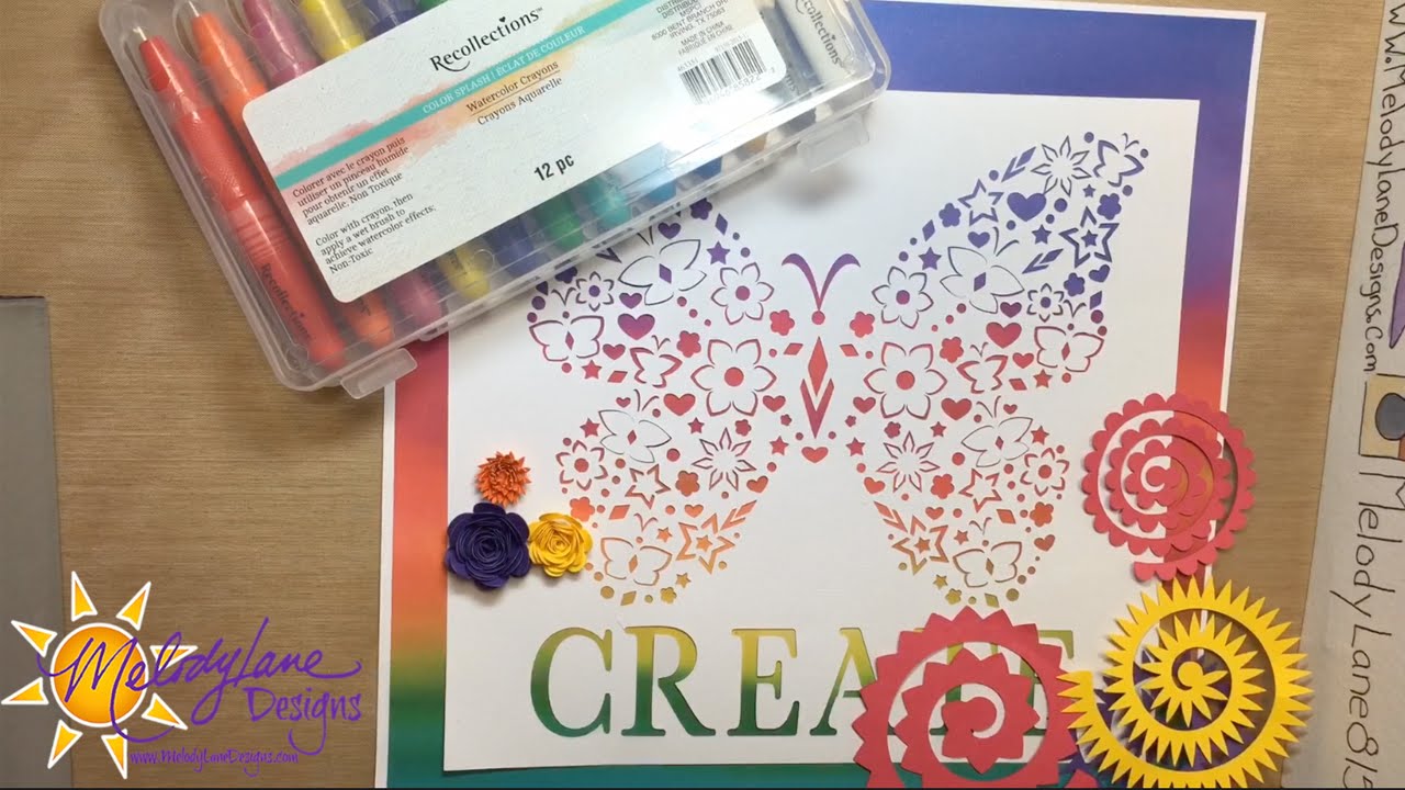 Cricut Rolled Flowers Recollections Crayons ctmh cards