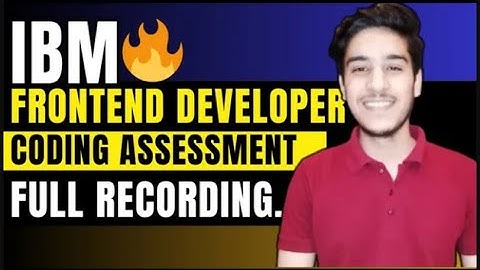 IBM coding assessment hackerrank 2024 | IBM frontend developer coding assessment | off campus hiring