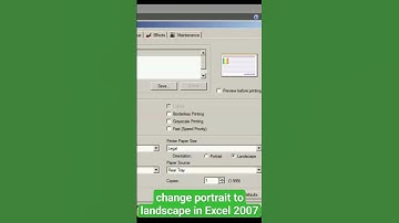 how to change portrait to landscape in Excel 2007 #shorts #excel #exceltutorial
