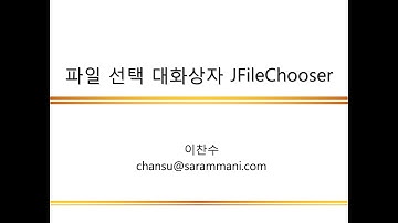 JFileChooser를 이용한 파일 선택 대화상자 | Swing의 대화상자  | Java 프로그래밍