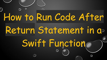 How to Run Code After Return Statement in a Swift Function