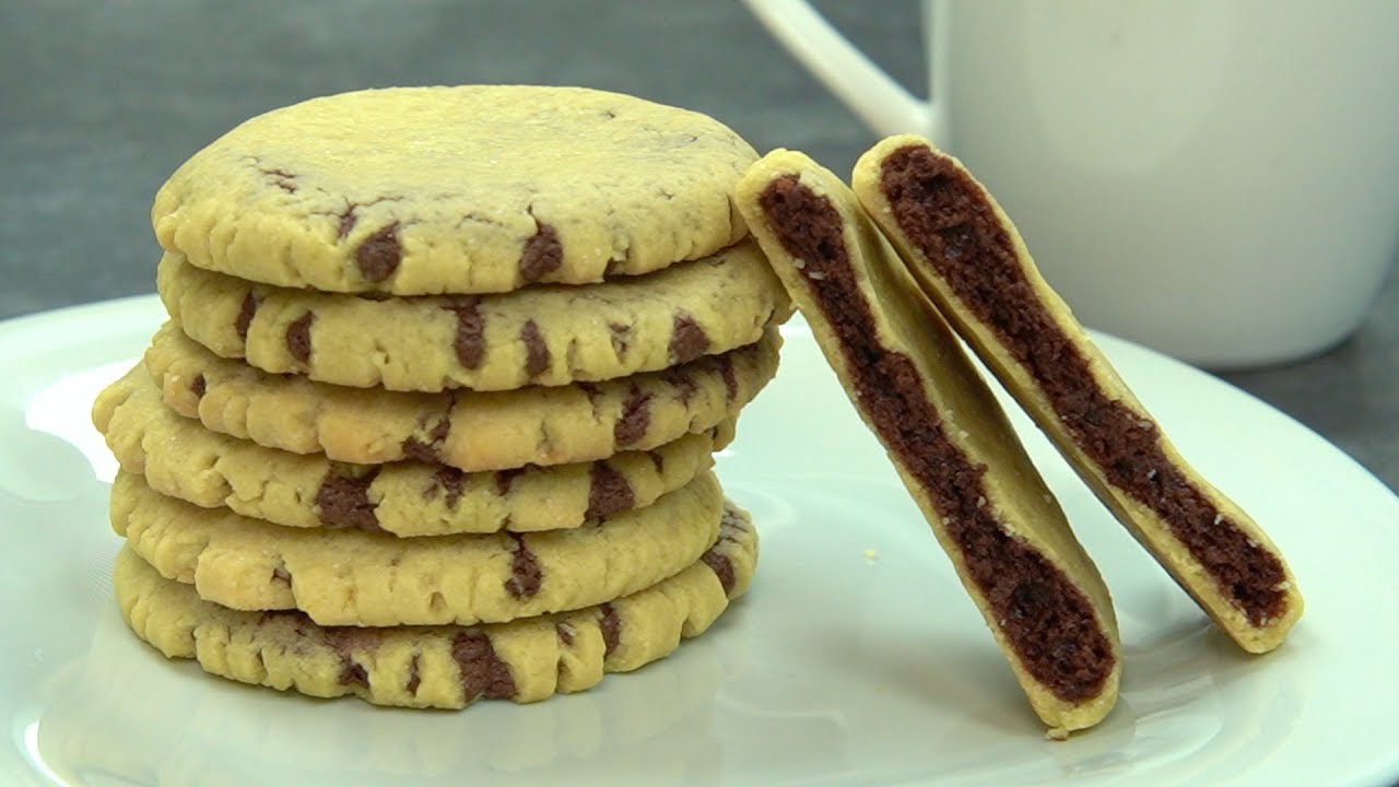 Galletas rellenas de brownie sabor NUTELLA - Cookies con chocolate