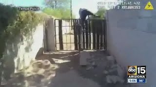 Tempe police release video of foot chase through neighborhood