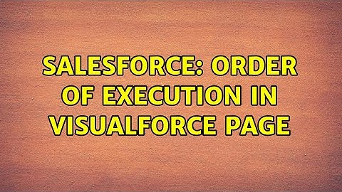Salesforce: Order of Execution in visualforce page (2 Solutions!!)