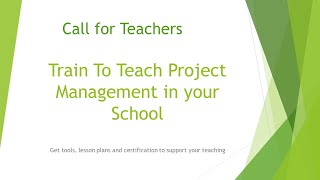 Project Management for  Teachers