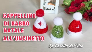 Cappello di BABBO NATALE all'uncinetto 🎅 - YouTube