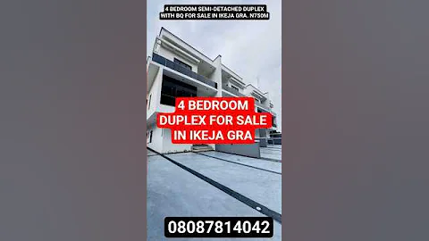 4 BEDROOM DUPLEX FOR SALE IN IKEJA GRA 750M