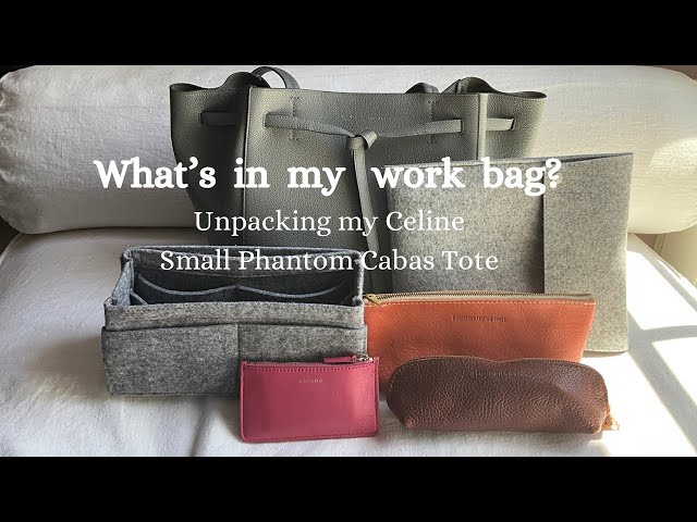 CELINE CABAS PHANTOM TOTE BAG REVIEW  Sizing, Colours, Wear & Tear, What's  in my bag 