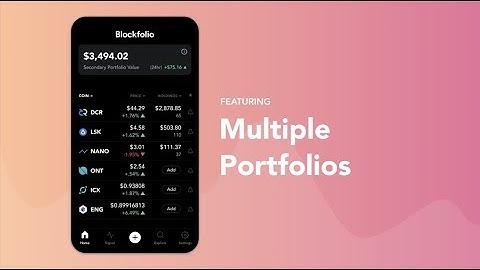 Welcome to Blockfolio 2.0 !