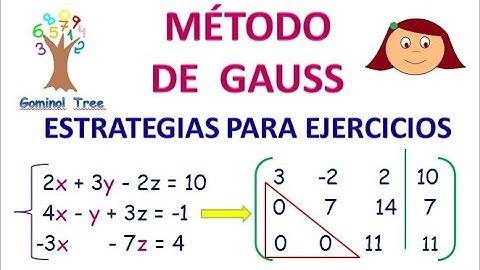 MÉTODO DE GAUSS matrices ejercicios