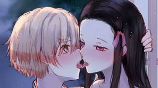 Nezuko and Zenitsu Kiss