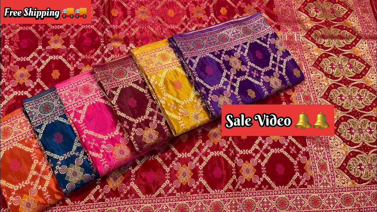 Huge Sale 😱😱 Banarasi Khaddi Georgette And Malai Silk Sarees #viral #trend #kashi #banarasisilksaree