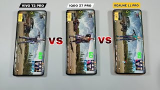 Realme 11 Pro Vs iQoo Z7 Pro Vs ViVo T2 Pro Bgmi Gaming Test | Which Device Buy For Gaming in 2024🫡