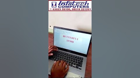 Create Butterfly MS Word | Infotech Computers | Bhagya Nagar Kurnool | 6302358106 08518221221