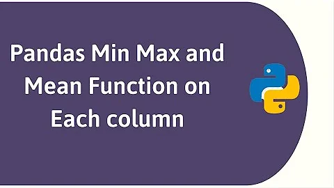 How to find the mean or max or min of all the Python pandas columns