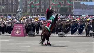 Caballo de la Asociación Nacional de Charros en el desfile militar del 16 de Septiembre 2023 México