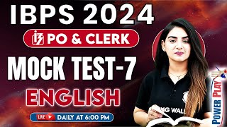IBPS PO & Clerk 2024 | English Mock Test by Anchal Mam #7
