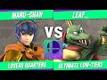 TWoSL4 Losers Quarters - Maru~Chan (Marth, Robin) Vs. Leaf._ (King K. Rool) - SSBU