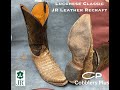 Boot Recraft- Lucchese  Classic Caiman Resoled with JR leather and treated with Saphir Medaille d'Or