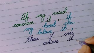 How to practice in english cursive handwriting | Motivational quotes in English@styloheaven3845