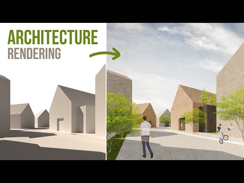 Architecture Rendering by Photoshop (Cắt ghép hậu kỳ kiến trúc)