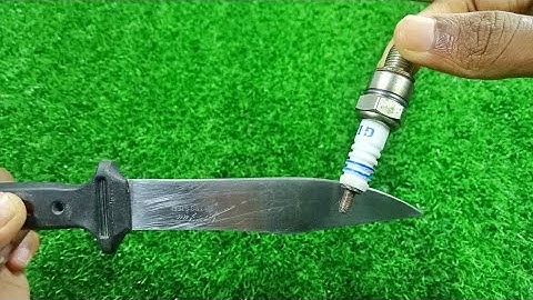 Knife is like a Razor in 1 minute! Intelligent knife Sharpening Technique using a Spark Plug