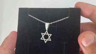 GSS061 - S.Steel "Star of David" (1.7 cm) necklace for men or women