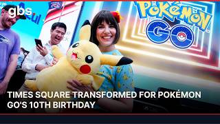 Pokémon GO Celebrates 10 Years With Massive Times Square Takeover and Mewtwo Battle | AC1W