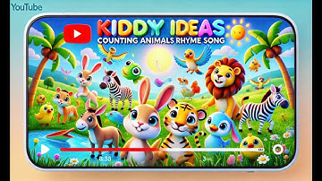 Counting Animals Rhyme Song | Learn Numbers 1 to 10 with Kiddy Ideas | Fun Kids Song