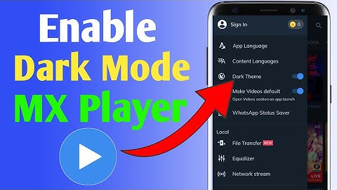 How To Enable Dark Mode In Mx Player | Dark Theme Mx Player