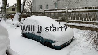 Will it start? 1998 Kia Pride coldstart in the snow