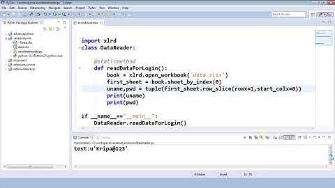 Read Excel data using xlrd Package in Selenium with Python